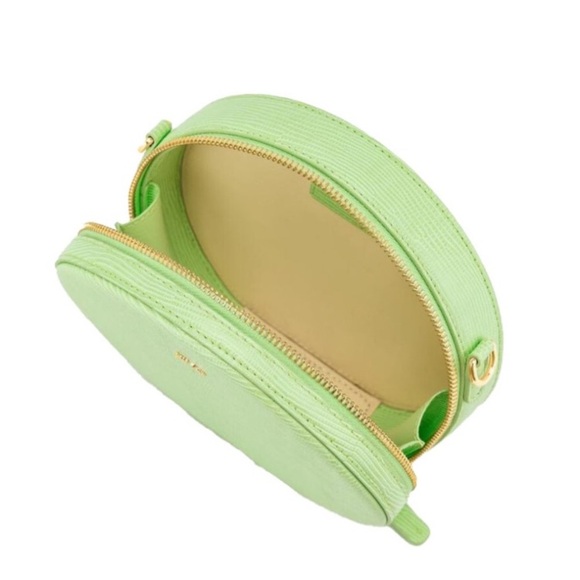 Nwot JW PEI Lime Green Luna Gradient Acrylic Chain Lizard Pattern Vegan bag - Picture 3 of 14